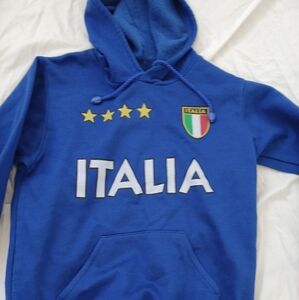 Italia blue hoodie,  size small made in Italy